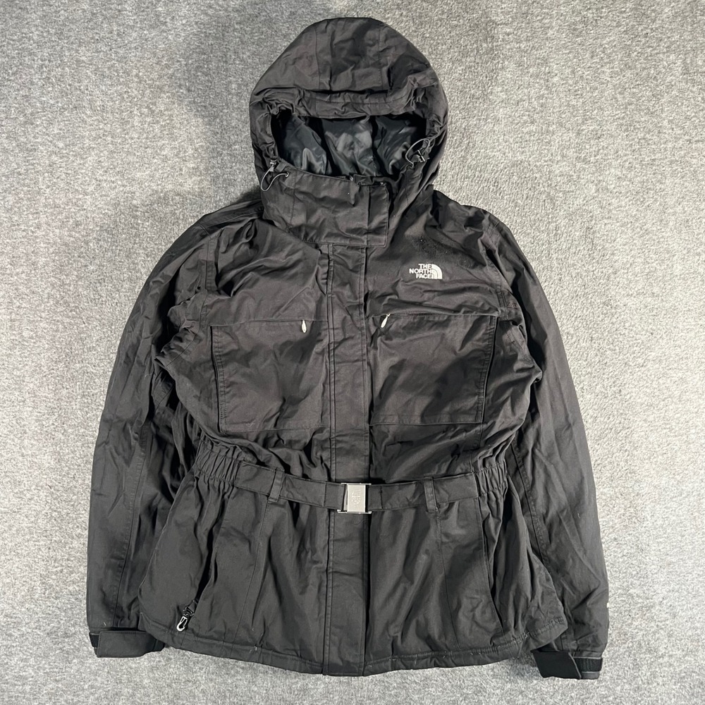 The North Face Black Greenland HyVent Belted Down Parka Jacket Utility Womens XL
